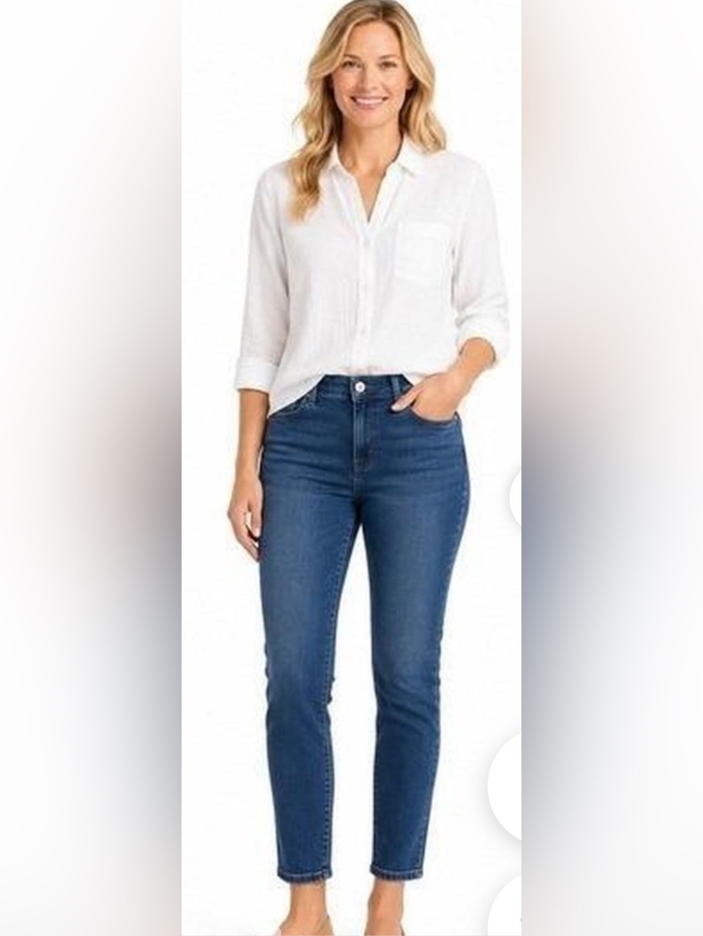 J. Jill Authentic Fit Slim Straight Jeans in Blue Wash in Size 14 Petite F